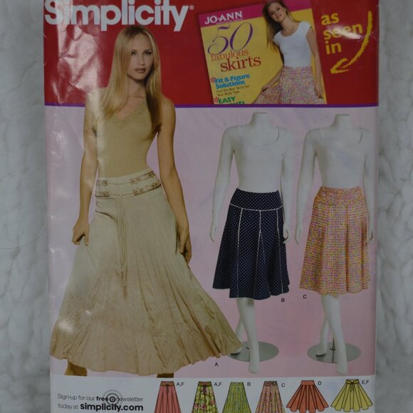 Simplicity 0503 Y2k skirt pattern, brand new uncut sizes 8-16 - Picture 6 of 6